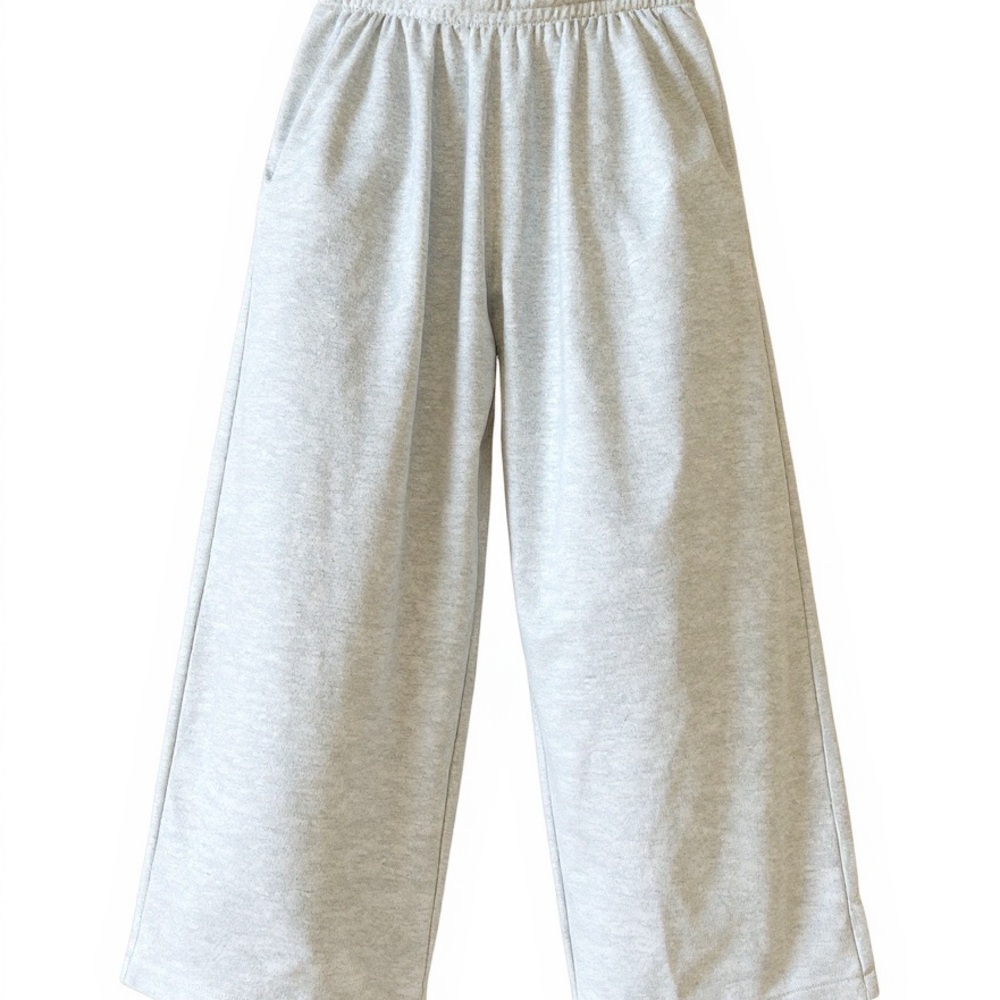 Divided Gray Wide-Leg Pants